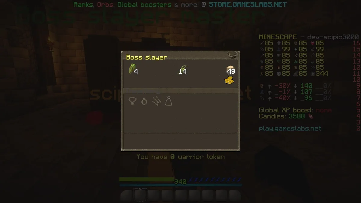 The boss slayer board and your token count