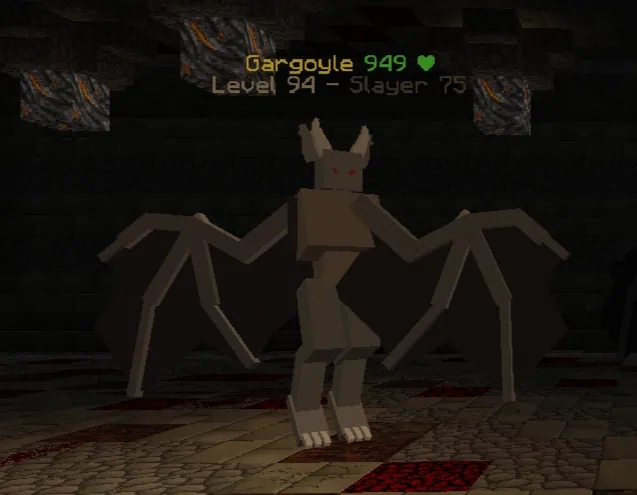 A gargoyle, which needs a rock hammer to finish
